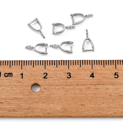 Grade AA Brass Ice Pick Pinch Bails for Pendant Making KK-M008-b-07P-NR-1