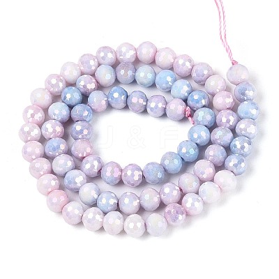 Anti-Tarnish Electroplate Glass Beads Strands GLAA-N056-6mm-06-1