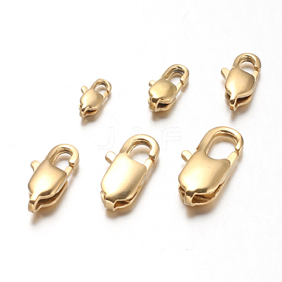 Ion Plating(IP) 304 Stainless Steel Lobster Claw Clasps LS-STAS-F094-05C-G-1