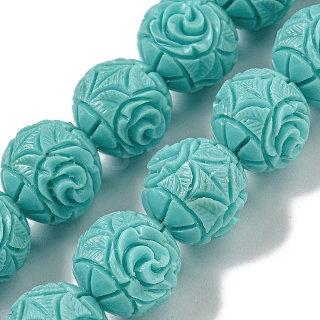 Synthetic Coral Carved Beads Strands CORA-I023-02-1