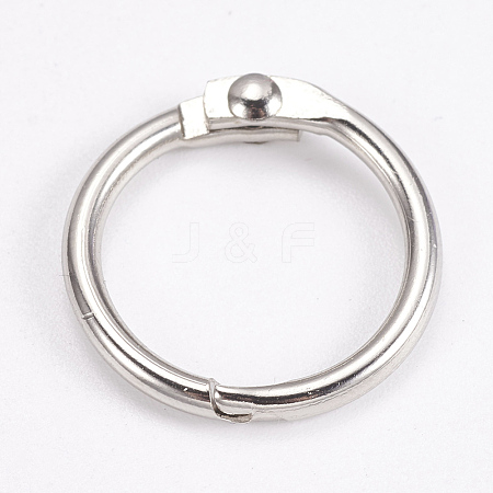 Iron Loose Leaf Book Binder Hinged Rings IFIN-WH0015-01-20mm-1
