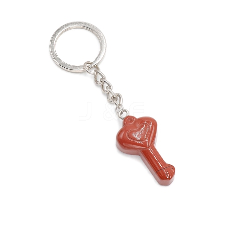 Natural Red Jasper Keychain PW-WGD467F-04-1