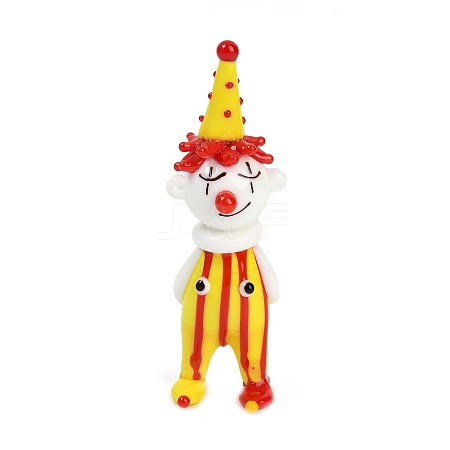 Handmade Lampwork Clown Display Decorations LAMP-Q005-12E-1