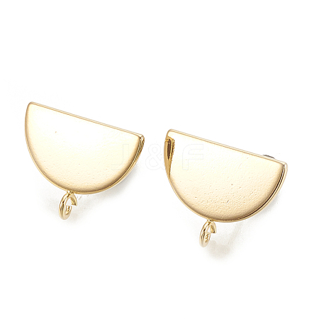 Brass Stud Earrings Findings X-KK-S345-191G-1