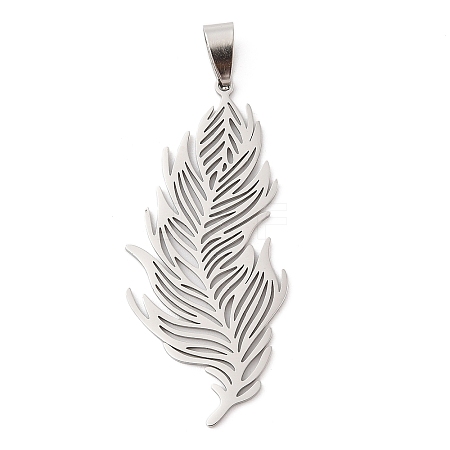 201 Stainless Steel Big Pendants STAS-Q341-21P-1