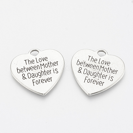 Tibetan Style Alloy Quote Pendants X-TIBE-Q085-04AS-LF-1