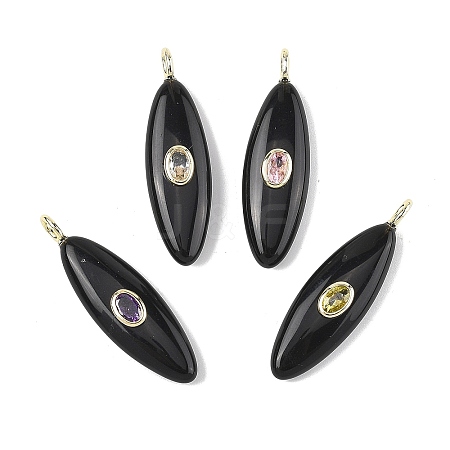 Natural Obsidian Pendants G-D357-01D-1