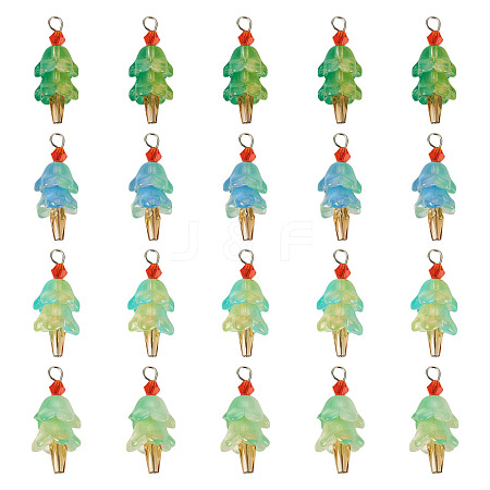20Pcs 4 Styles Glass Ice Cream Pendants PALLOY-TAC0242-02-1