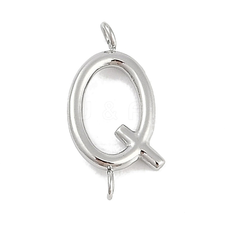 304 Stainless Steel Letter Connector Charms STAS-M108-01P-17-1