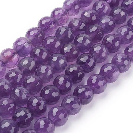 Natural Amethyst Beads Strands X-G-C073-8mm-3-1