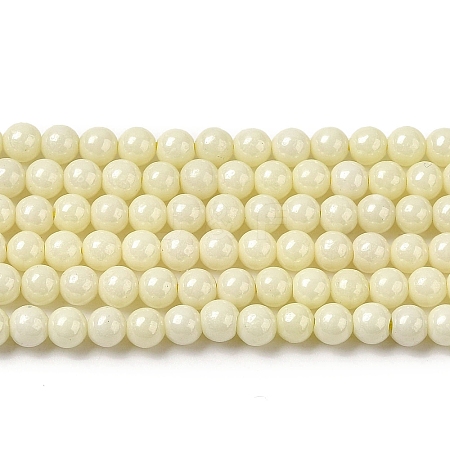 Cubic Zirconia Imitation Pearl Bead Strands ZIRC-P109-03A-05-1