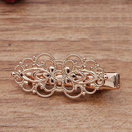 Flower Alloy Alligator Hair Clips OHAR-H003-07KCG-1