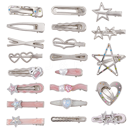 Zinc Alloy & Resin Hair Bobby Pins PHAR-SP0001-02-1