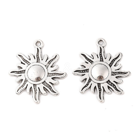 Tibetan Style Alloy Sun Pendants X-TIBEP-S291-12-RS-1
