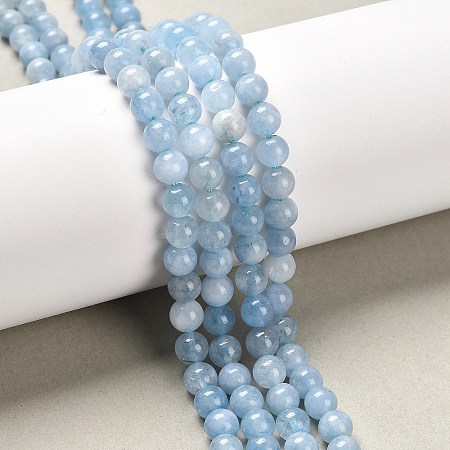 Dyed Natural White Jade Beads Strands G-P407-01-1