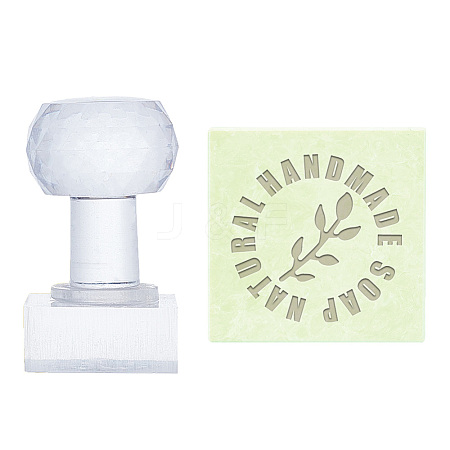 Clear Acrylic Soap Stamps DIY-WH0445-013-1