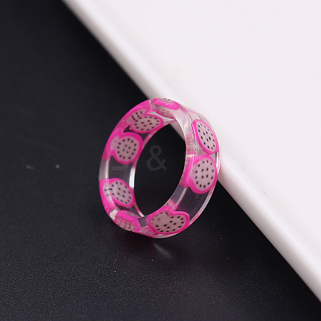 Transparent Resin Finger Rings WGC4E19-13-1