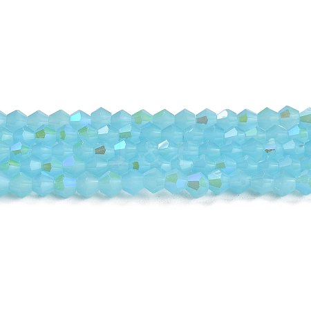 Imitation Jade Electroplate Glass Beads Strands EGLA-A039-J4mm-L03-1