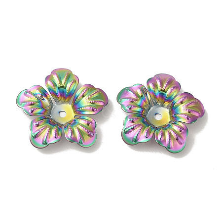 304 Stainless Steel Bead Caps STAS-P363-06MC-1