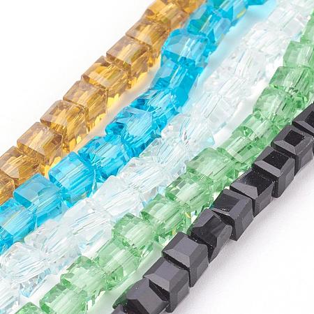 Glass Bead Strands GLAA-R041-4x4mm-M-1