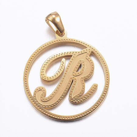 Ion Plating(IP) 304 Stainless Steel Pendants STAS-K162-071G-1