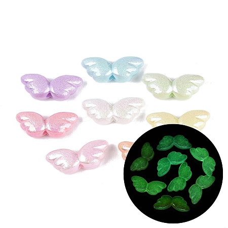 Luminous UV Plating Opaque Acrylic Beads OACR-N160-50-1