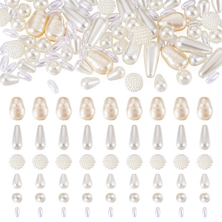 224Pcs 6 Styles Imitation Pearl Acrylic Beads OACR-TA0005-15-1
