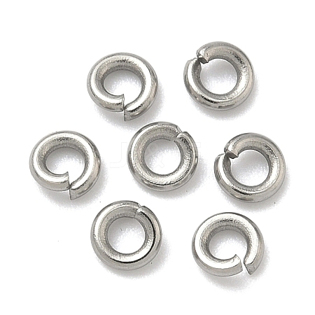 Tarnish Resistant 304 Stainless Steel Open Jump Rings STAS-E067-07-4mm-1