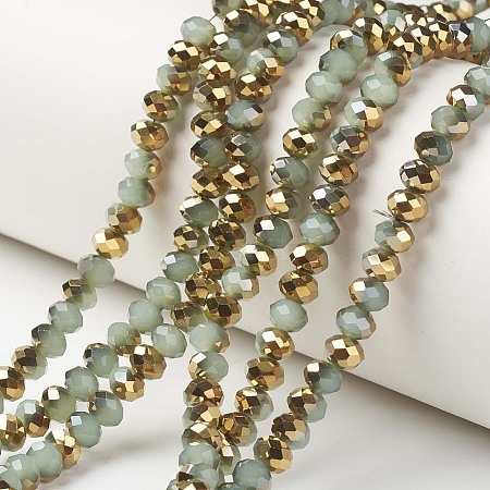 Electroplate Glass Beads Strands X-EGLA-A034-J8mm-O02-1
