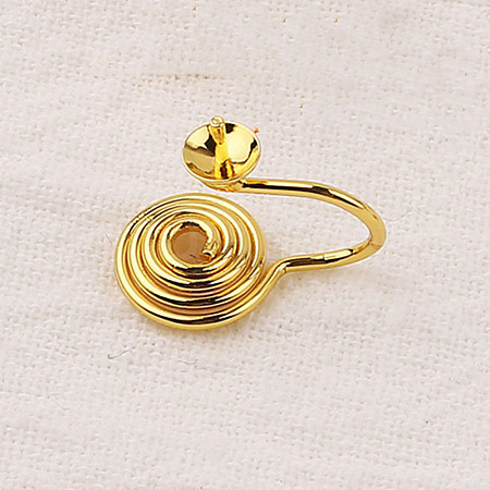 Brass Clip-on Earring Findings WG21877-02-1