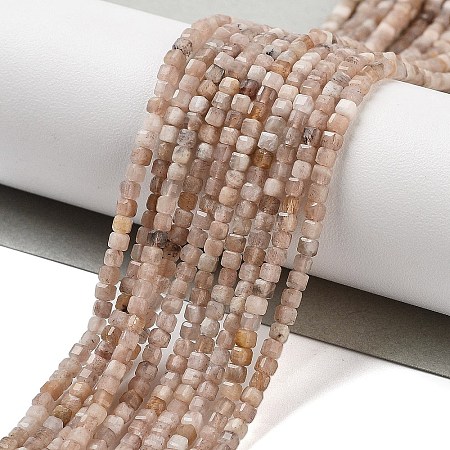 Natural Peach Moonstone Beads Strands G-B093-C01-01-1