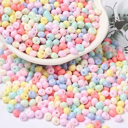 6/0 Opaque Baking Paint Glass Seed Beads SEED-M012-02A-36-1