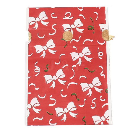 Christmas Deer Plastic Packing Pouches Drawstring Bags ABAG-Q053-03D-1