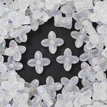Frosted Transparent Acrylic Beads X1-OACR-P029-09B-05-1