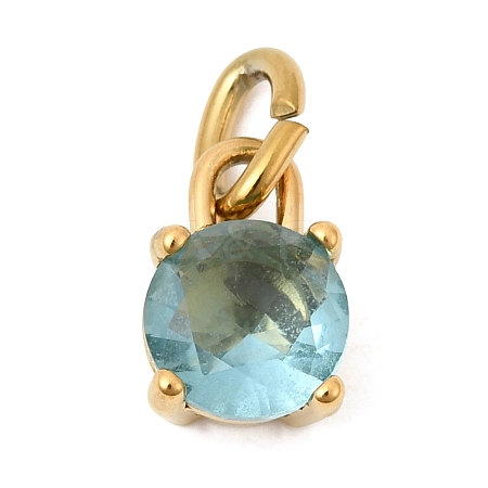 Birthdaystone Theme March 304 Stainless Steel Charms STAS-B128-60G-03-1