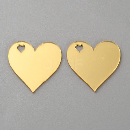Mirror Surface Acrylic Pendants LS-MACR-WH0011-06A-01-1