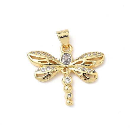 Brass Micro Pave Cubic Zirconia Pendants KK-Q068-09A-G-1