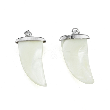 Natural Trochid Shell/Trochus Shell Pendants SSHEL-G024-06P-1