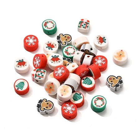 Handmade Polymer Clay Beads CLAY-R006-07-1