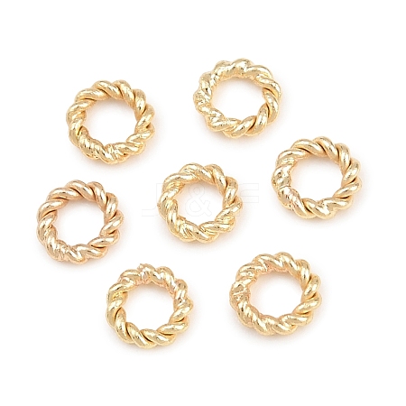 Brass Soldered Closed Jump Rings KK-K253-15C-03G-1