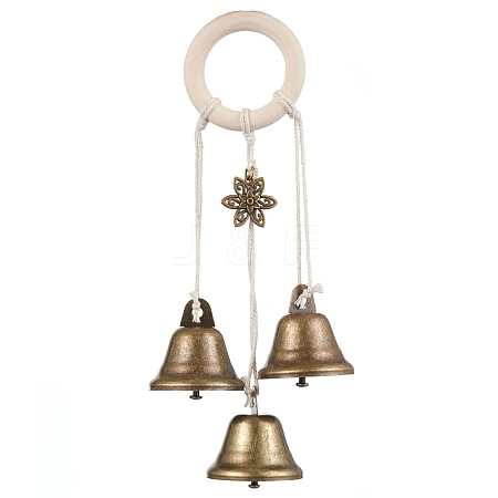 Iron Bell Pendant Decoration HJEW-JM02485-1