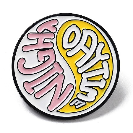 Round Candy Floss Theme Word Enamel Pins JEWB-Q001-01EB-01-1