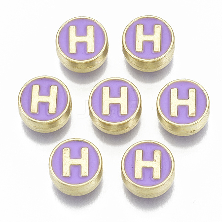 Alloy Enamel Beads ENAM-S122-028H-NR-1