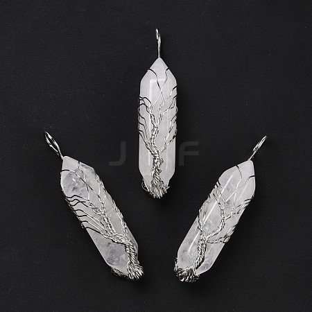 Natural Quartz Crystal Big Pointed Pendants G-I322-02P-07-1