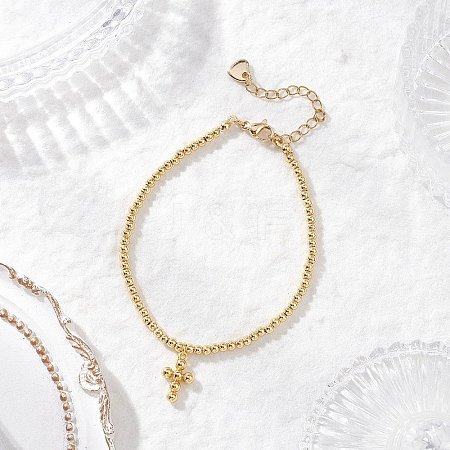 Brass Charm Bracelets BJEW-JB12205-1