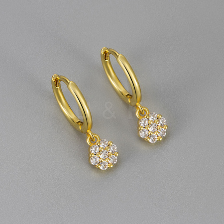 Valentine's Day Brass Clear Cubic Zirconia Hoop Earrings WG82BE5-01-1