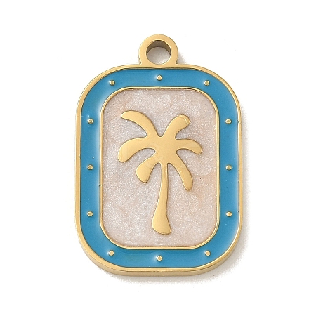 304 Stainless Steel Enamel Pendants STAS-I322-83G-B-1