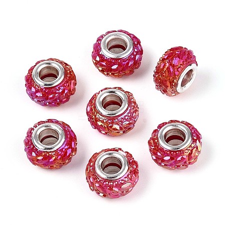 Opaque Resin European Beads RESI-T057-29H-1