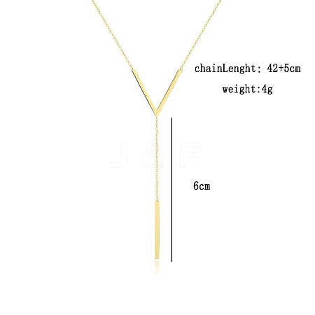 Alloy V-Shaped Tassel Necklaces WS1619-1