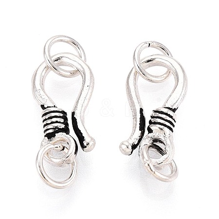 925 Sterling Silver Hook Clasps STER-N016-62AS-1